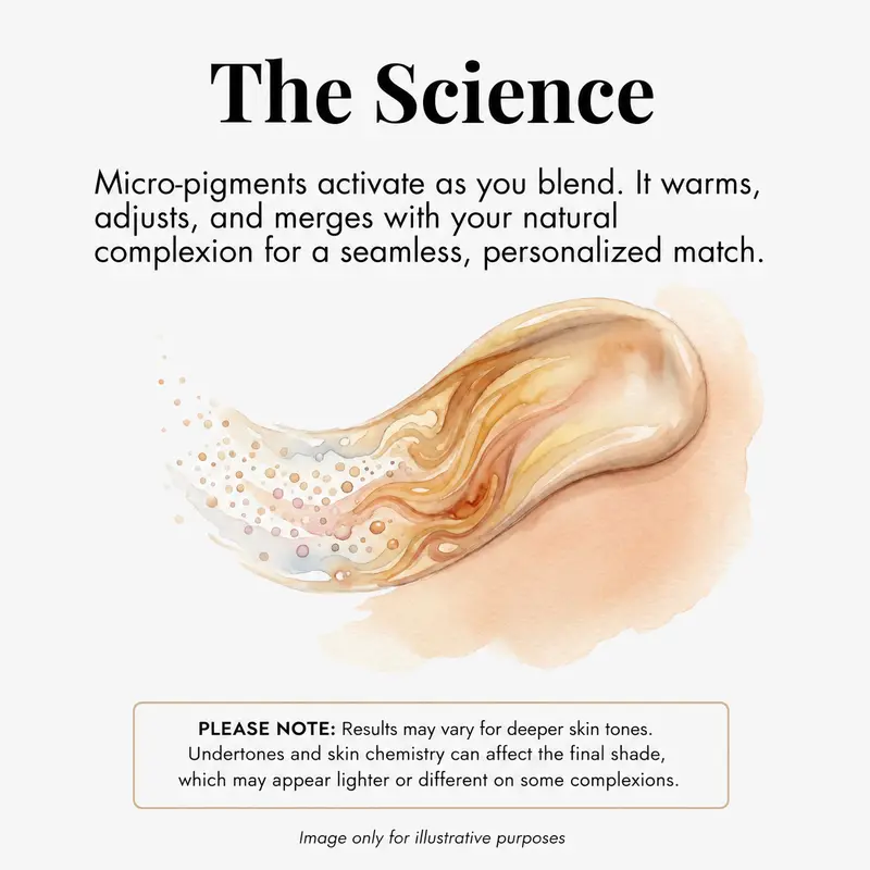 Color Changing Liquid Foundation for Fair to Light Skin Tones, SPF 15 with Hyaluronic Acid | Lightweight Hydrating Face Makeup