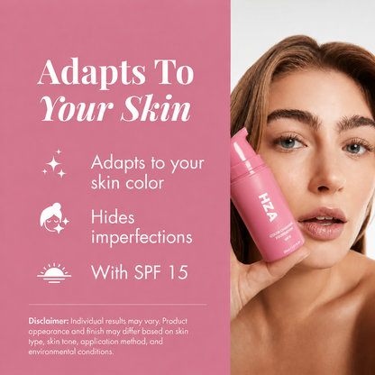 Color Changing Liquid Foundation for Fair to Light Skin Tones, SPF 15 with Hyaluronic Acid | Lightweight Hydrating Face Makeup