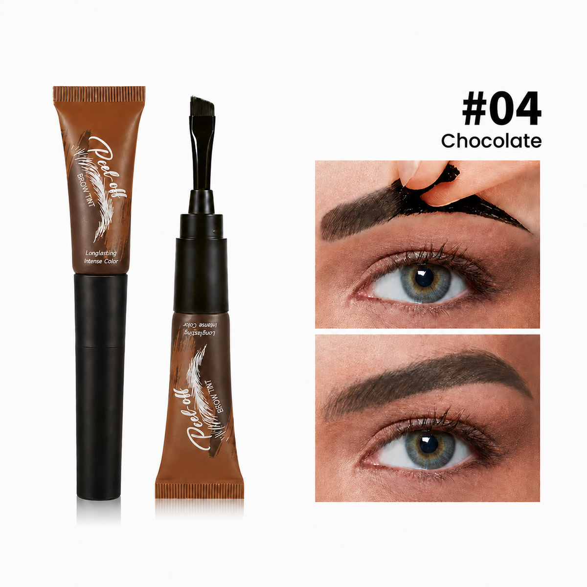 5-Shade Peel-Off Brow Tint — Waterproof, Long-Wear Definition